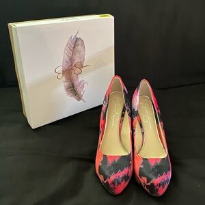 Jessica Simpson JS-Parisah Pink/Purple Multi Rave Tie Dye Mattes (Heels)